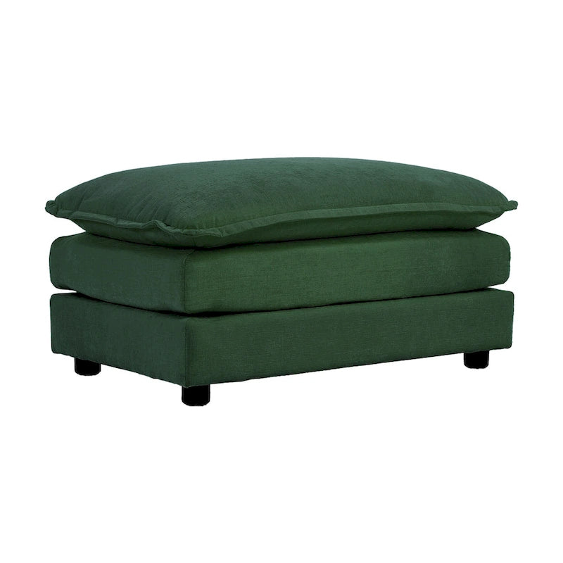 Canapé d'angle vert 6 places en U