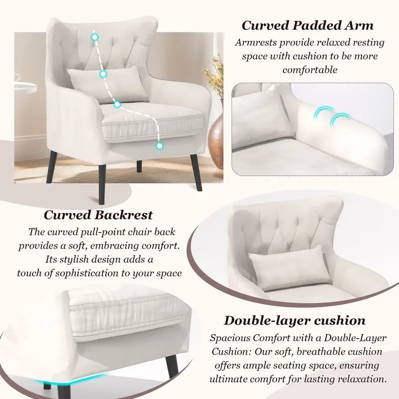 Fauteuil d'appoint en velours