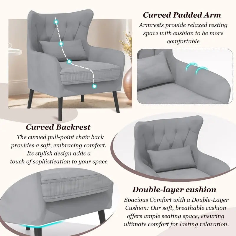 Fauteuil d'appoint en velours