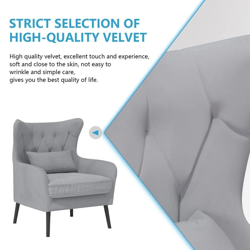 Fauteuil d'appoint en velours