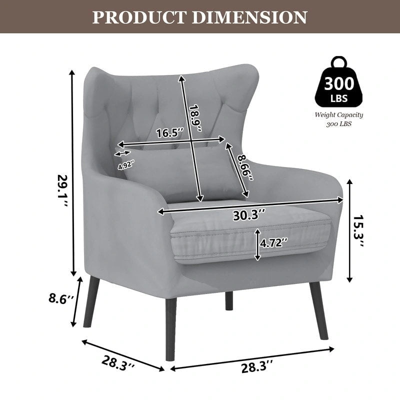 Fauteuil d'appoint en velours