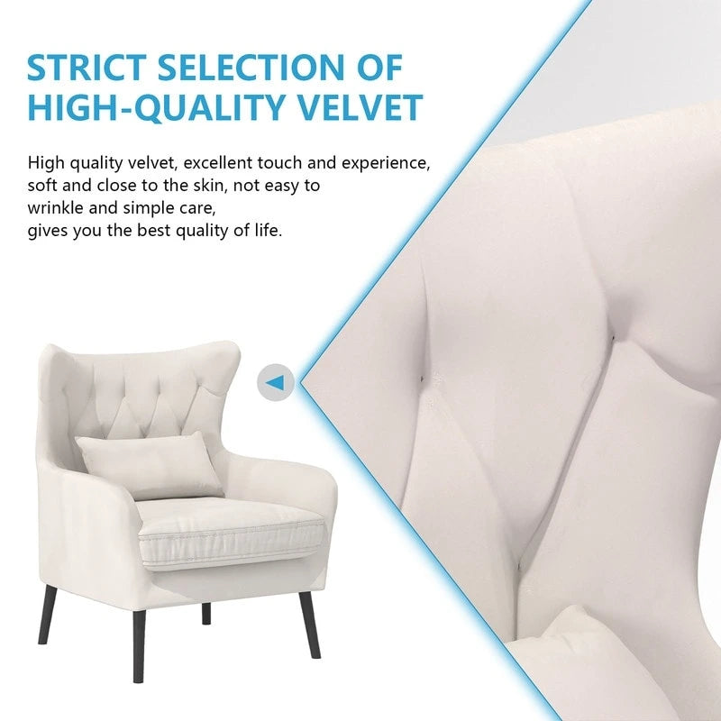 Fauteuil d'appoint en velours