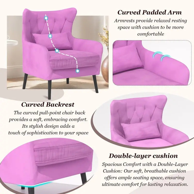 Fauteuil d'appoint en velours