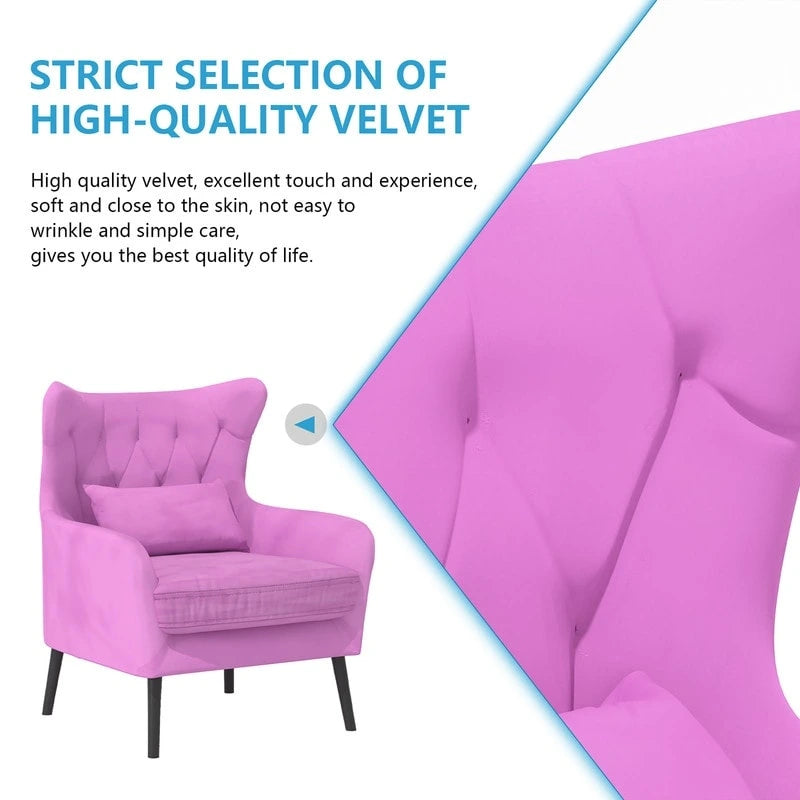 Fauteuil d'appoint en velours