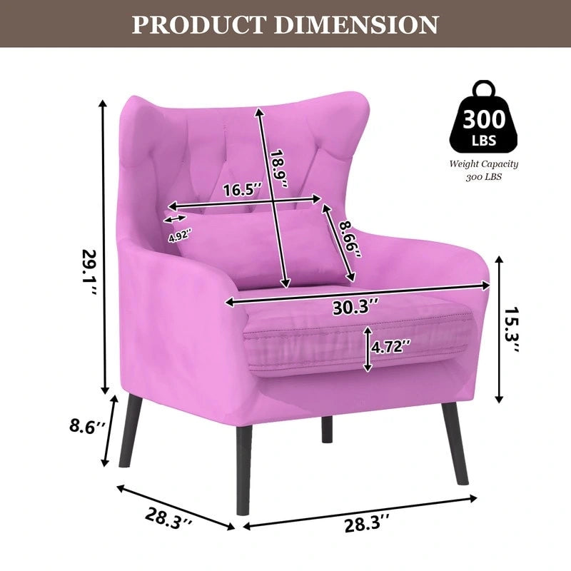 Fauteuil d'appoint en velours