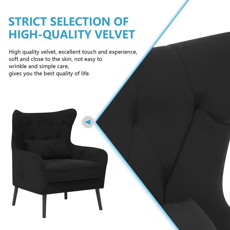 Fauteuil d'appoint en velours