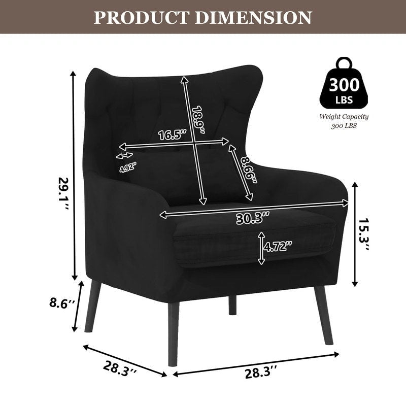 Fauteuil d'appoint en velours