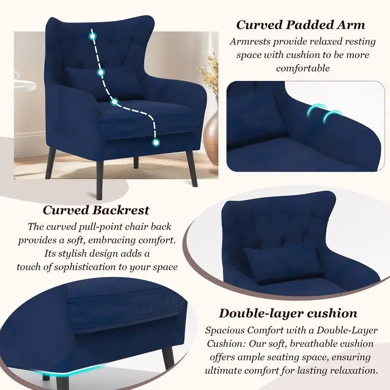 Fauteuil d'appoint en velours