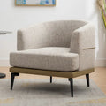 Fauteuil baril bicolore moderne en tissu