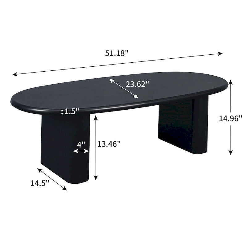 Table basse moderne Table basse ovale