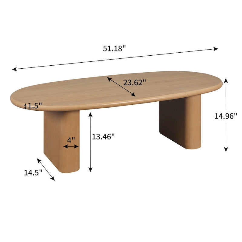 Table basse moderne Table basse ovale
