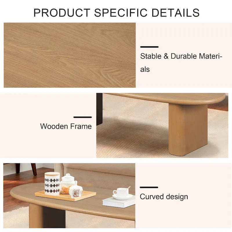 Table basse moderne Table basse ovale