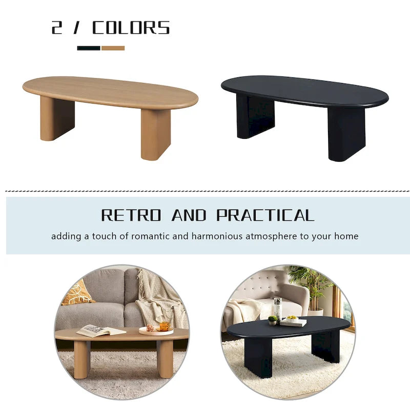 Table basse moderne Table basse ovale