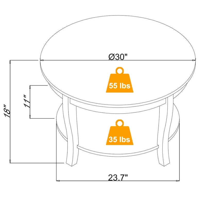 Table basse ronde traditionnelle