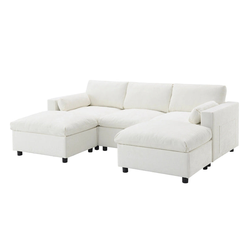 Canapé nuage en chenille en U