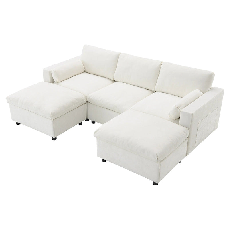 Canapé nuage en chenille en U