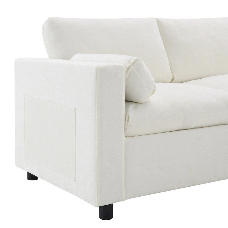 Canapé nuage en chenille en U