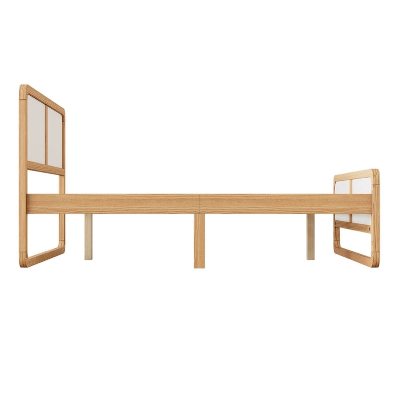 Lit plateforme en bois massif de style moderne