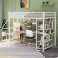Lit mezzanine simple en métal blanc