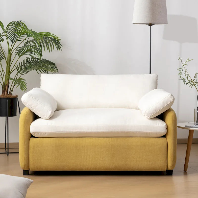 Fauteuil simple rembourré en chenille