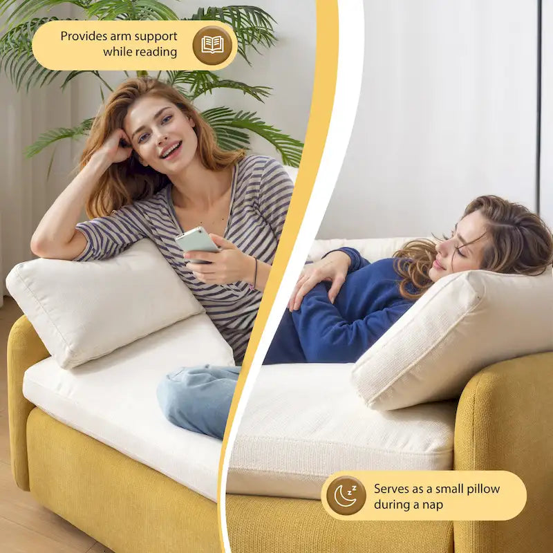 Fauteuil simple rembourré en chenille