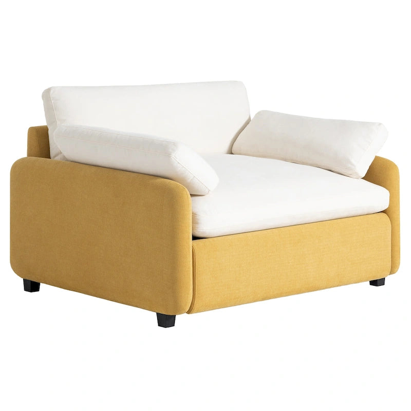 Fauteuil simple rembourré en chenille
