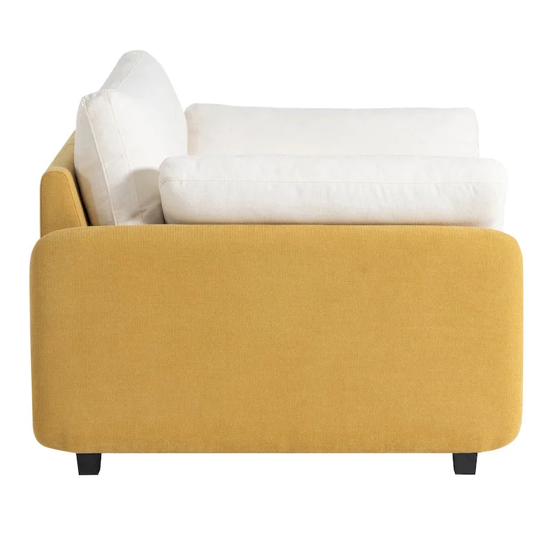 Fauteuil simple rembourré en chenille
