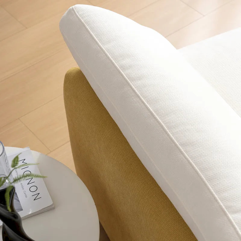 Fauteuil simple rembourré en chenille