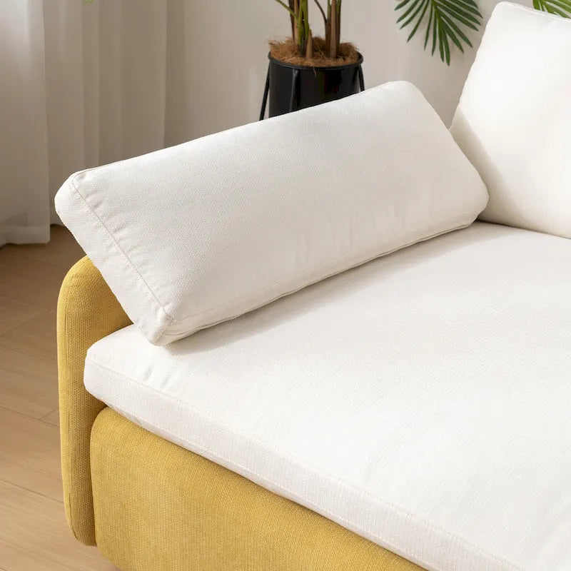 Fauteuil simple rembourré en chenille