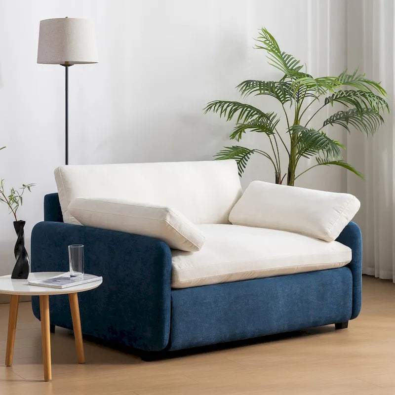 Fauteuil simple rembourré en chenille