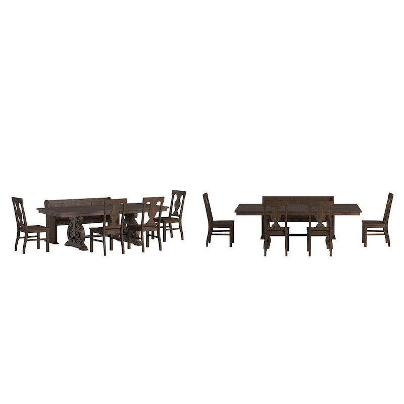 Table de salle à manger extensible en bois