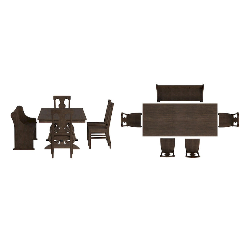 Table de salle à manger extensible en bois