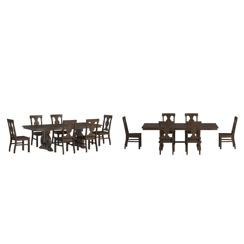 Table de salle à manger extensible en bois