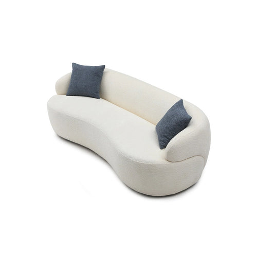 Canapé incurvé moderne du milieu du siècle, beige
