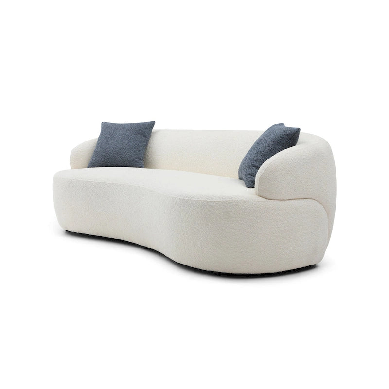 Canapé incurvé moderne du milieu du siècle, beige