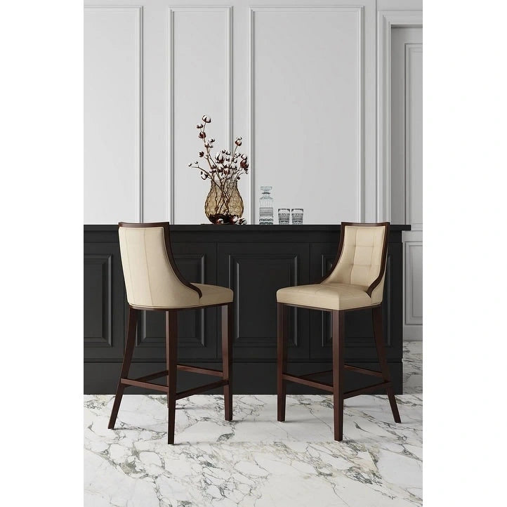 Tabouret de bar en noyer et hêtre