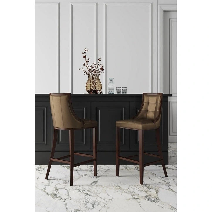Tabouret de bar en noyer et hêtre