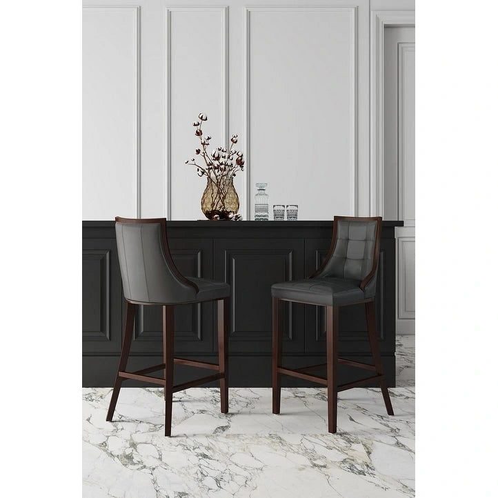 Tabouret de bar en noyer et hêtre