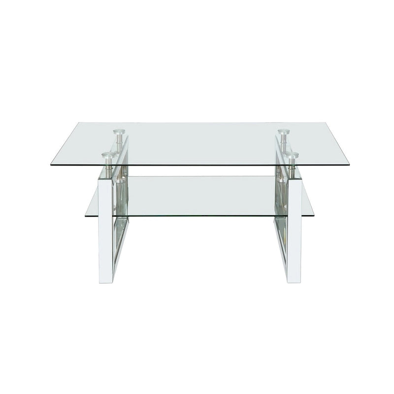 Table basse en verre trempé transparent