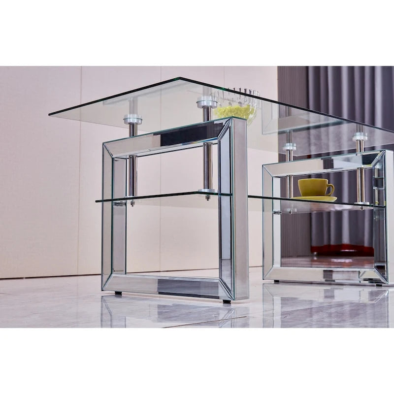 Table basse en verre trempé transparent