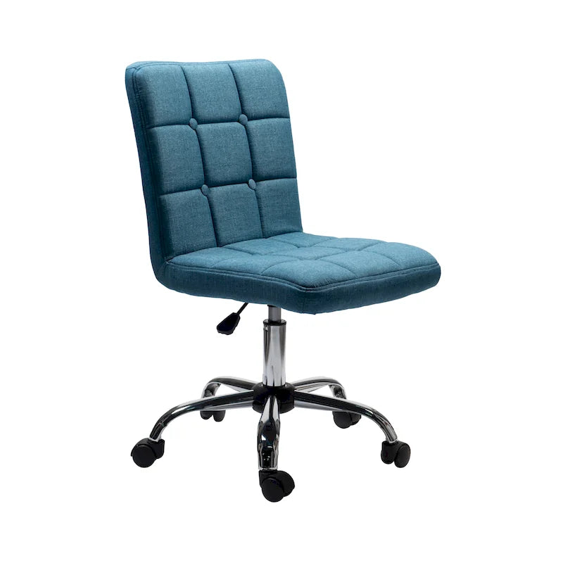 Chaise de bureau en tissu capitonné