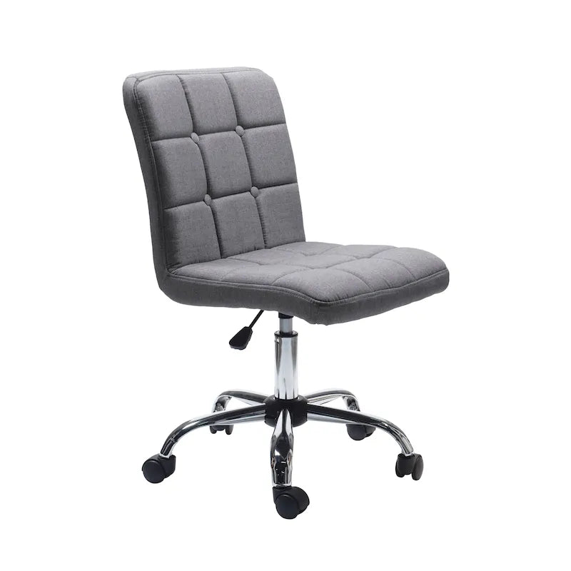 Chaise de bureau en tissu capitonné