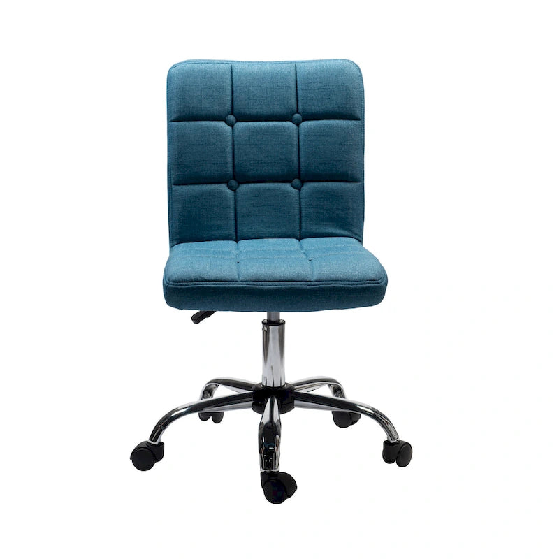 Chaise de bureau en tissu capitonné