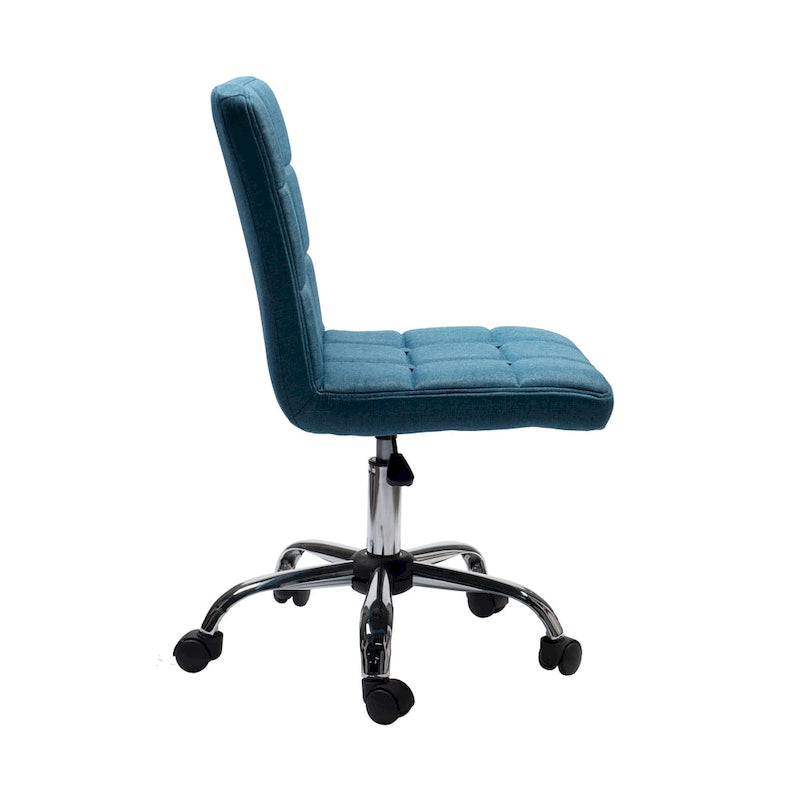 Chaise de bureau en tissu capitonné
