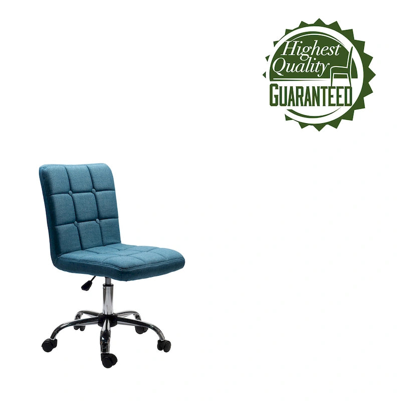 Chaise de bureau en tissu capitonné