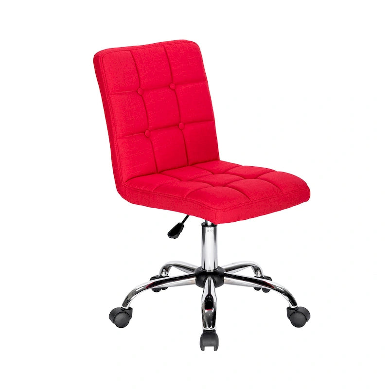 Chaise de bureau en tissu capitonné