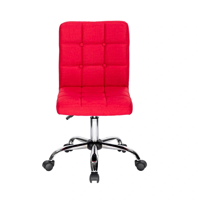 Chaise de bureau en tissu capitonné