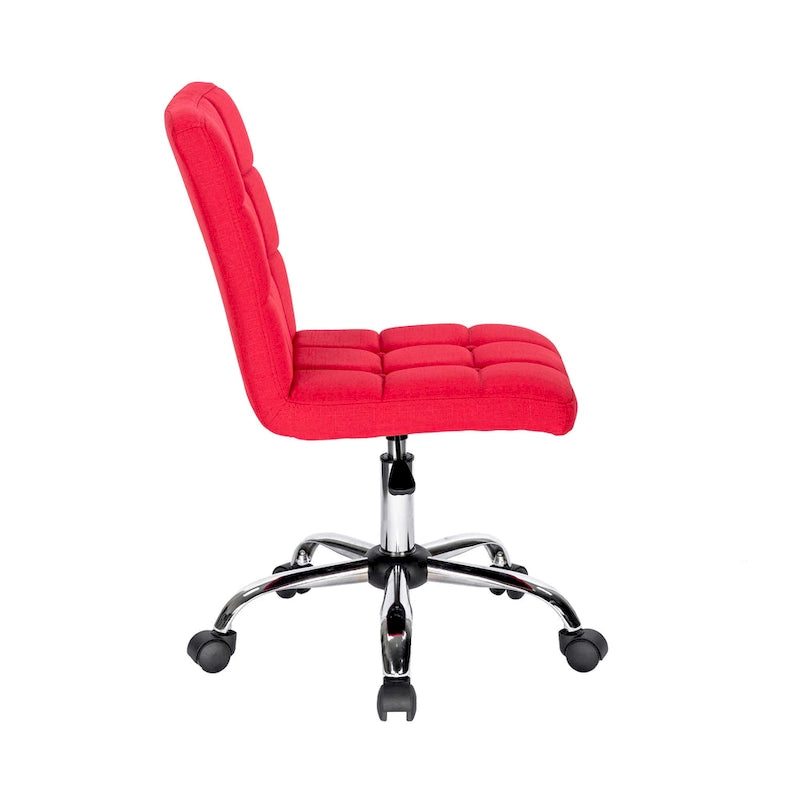 Chaise de bureau en tissu capitonné