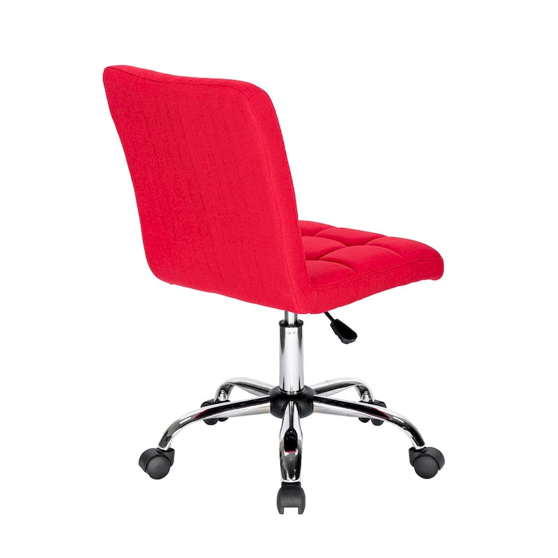 Chaise de bureau en tissu capitonné
