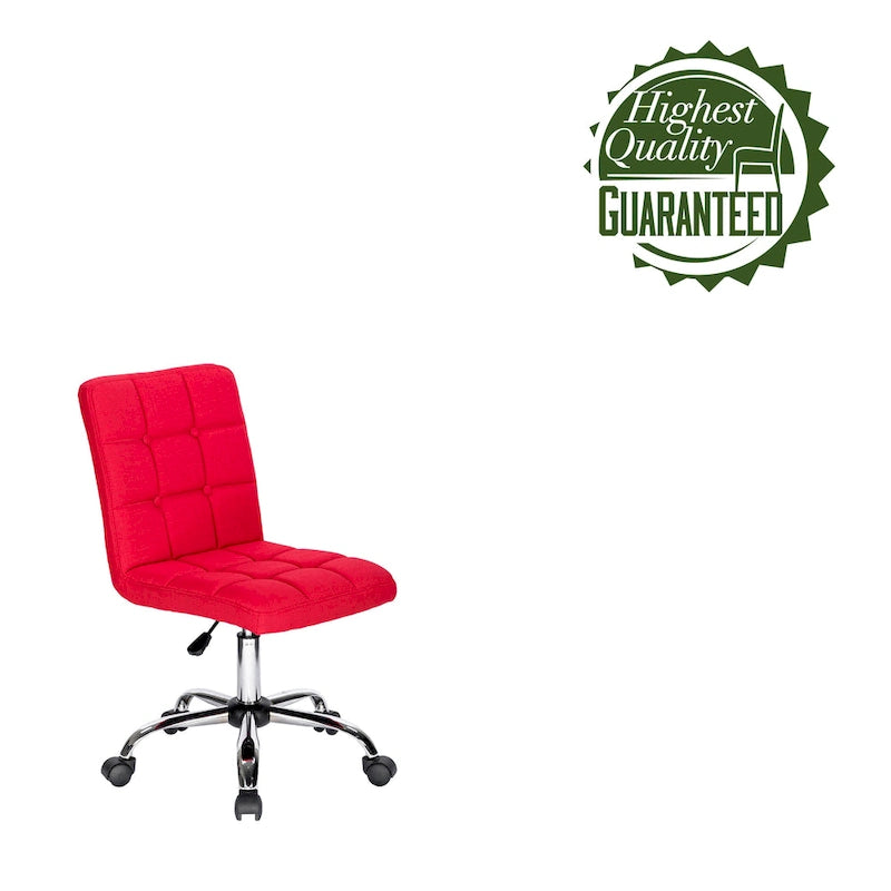 Chaise de bureau en tissu capitonné